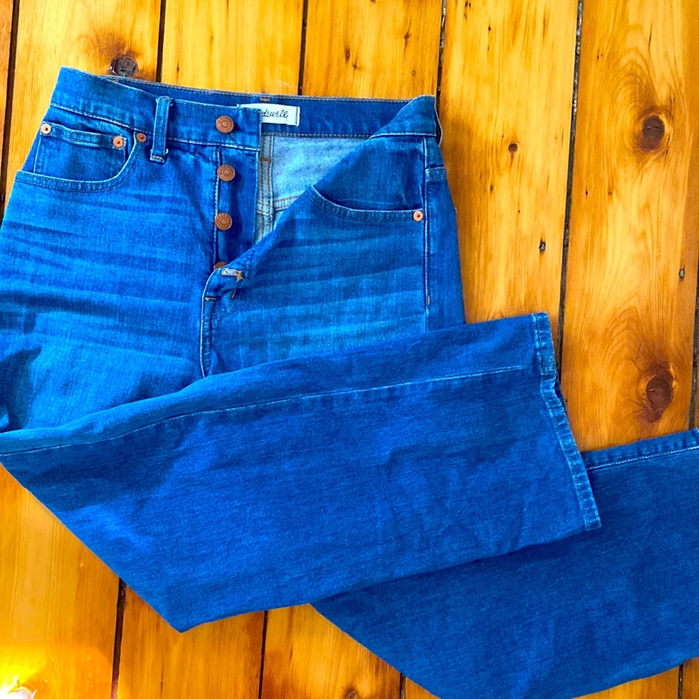 Madewell slim wide-leg crop jeans